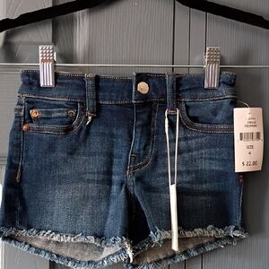 Warp + Weft Dark Blue Jean Shorts